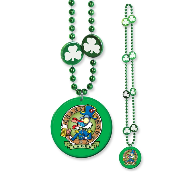St Patrick's day medallion bead