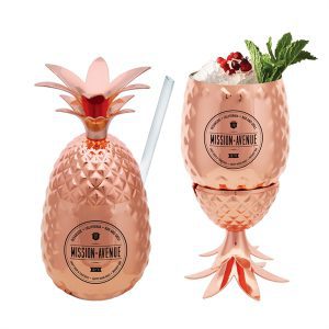 pineapple symbolism copper mug